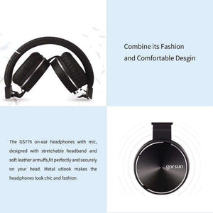 Planet Gates white / Russian Federation Headphones with Mic Wired Portable Foldable On-Ear Headset with Microphone Volume Control for Phones xiaomi PC MP3 Gorsun GS776