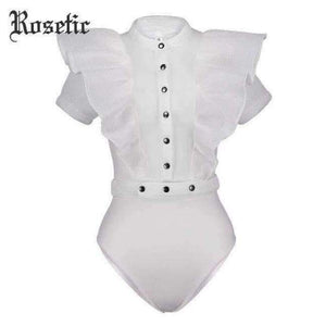 Planet Gates white / S Black Jumpsuits For Women 2018 Gothic Combinaison Femme Sexy Body Women One Piece Mesh Bodysuit Womens Clothing Romper