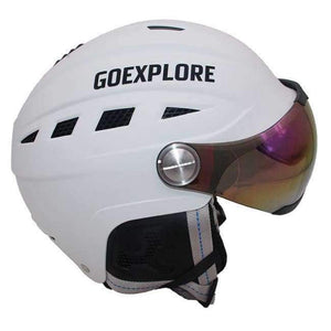 Planet Gates white / S / China Ski Helmet Men Women Half-covered Integrally ABS Outdoor Sport helmet with Visor Snow Gear Snowboard Skateboard Helmet