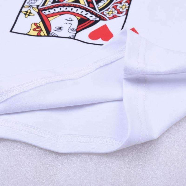 Planet Gates White / S Cotton short sleeve poker face print T-shirt women bodycon fashion casual crop top  female tees