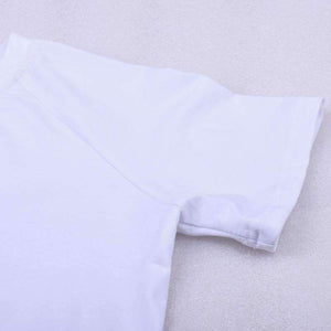 Planet Gates White / S Cotton short sleeve poker face print T-shirt women bodycon fashion casual crop top  female tees