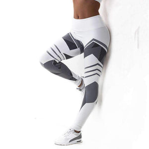 Planet Gates White / S Elastic women Mesh Legging pants Black sexy Fitness sporting Capri Pants with pocket Cropped trousers legging