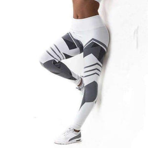 Planet Gates White / S Elastic women Mesh Legging pants Black sexy Fitness sporting Capri Pants with pocket Cropped trousers legging