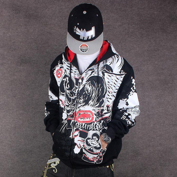 Planet Gates white / S Hoodies Men Sudaderas Hombre Hip Hop Mens Brand Letter Hooded Zipper Hoodies oversize street Sweatshirt