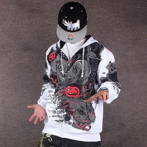 Planet Gates white / S Hoodies Men Sudaderas Hombre Hip Hop Mens Brand Letter Hooded Zipper Hoodies oversize street Sweatshirt