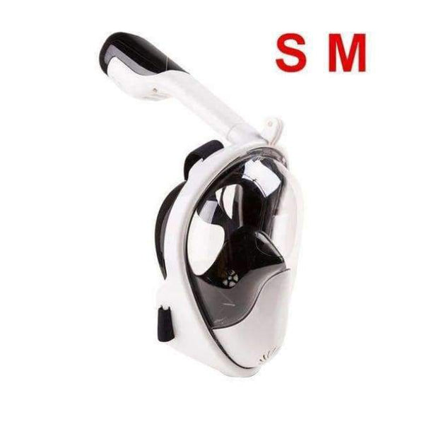 Planet Gates White  S M Diving Mask Scuba Mask Underwater Anti Fog Full Face Snorkeling Mask Women Men Kids Swimming Snorkel Diving Equipment