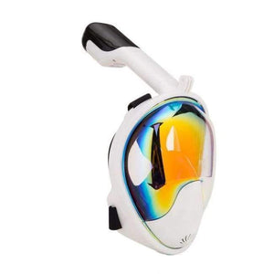 Planet Gates White / S/M Mask Scuba Mask Underwater Anti Fog Full Face Snorkeling Mask Women Men Swimming Snorkel Diving Equipment