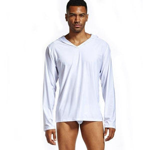 Planet Gates White / S Men's Sleep Tops Lounge Homewear Sleepwear mens through shirts tank top male pajama hanging along Men's