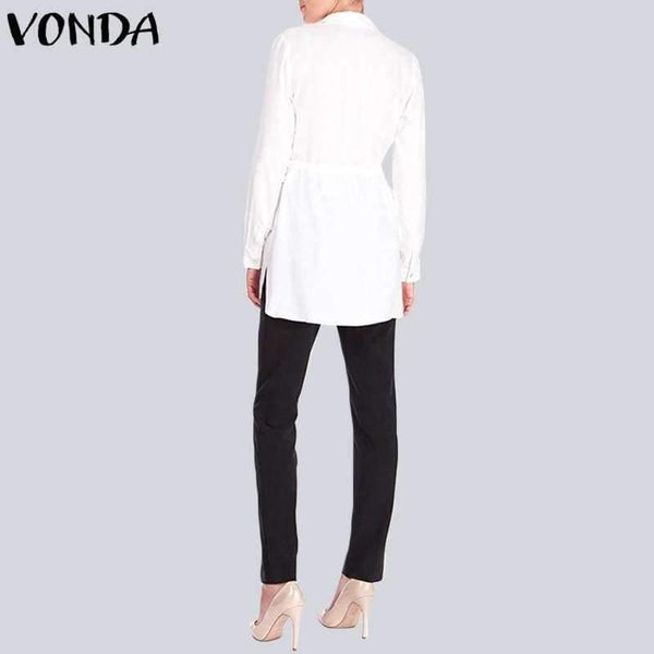 Planet Gates White / S Pregnancy Women White Shirts  Autumn V Neck Full Sleeve Blouse Casual Loose Plus Size Solid Tops Maternity Blusas Femininas