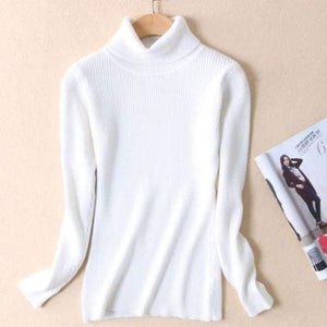 Planet Gates white / S Quality Women Sweater New Turtleneck Pullover Winter Tops Solid Cashmere Sweater Autumn Female Sweater Hot Sale