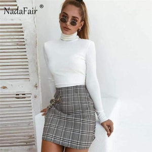 Planet Gates White / S Sexy backless bow lace-up black white knitted t shirts women tees autumn winter turtleneck long sleeve sweater tops