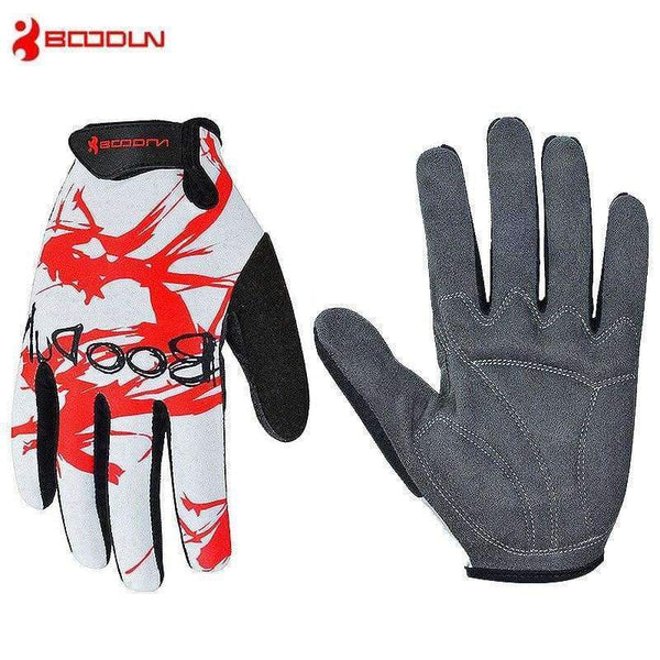 Planet Gates white / S Summer Breathable Full Finger Cycling Gloves MTB Road Bike Bicycle Gloves Outdoor Sport Fitness Gloves Bike Accessories