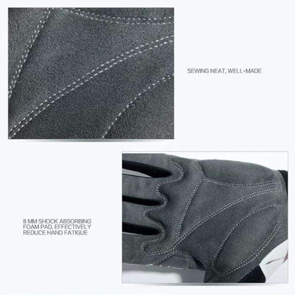 Planet Gates white / S Summer Breathable Full Finger Cycling Gloves MTB Road Bike Bicycle Gloves Outdoor Sport Fitness Gloves Bike Accessories