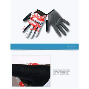 Planet Gates white / S Summer Breathable Full Finger Cycling Gloves MTB Road Bike Bicycle Gloves Outdoor Sport Fitness Gloves Bike Accessories