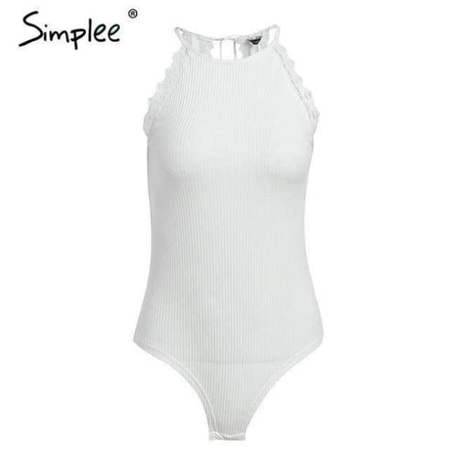 Planet Gates White / S Sweet strap pink bodysuit women Sexy backless lace up rompers female 2018 Summer beach short jumpsuit