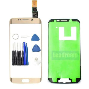 Planet Gates White Samsung Galaxy S6 Edge G925 G925F Front Glass Touch Screen Digitizer Outer Panel Lens +Adheisive Sticker+Tools