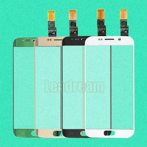 Planet Gates White Samsung Galaxy S6 Edge G925 G925F Front Glass Touch Screen Digitizer Outer Panel Lens +Adheisive Sticker+Tools