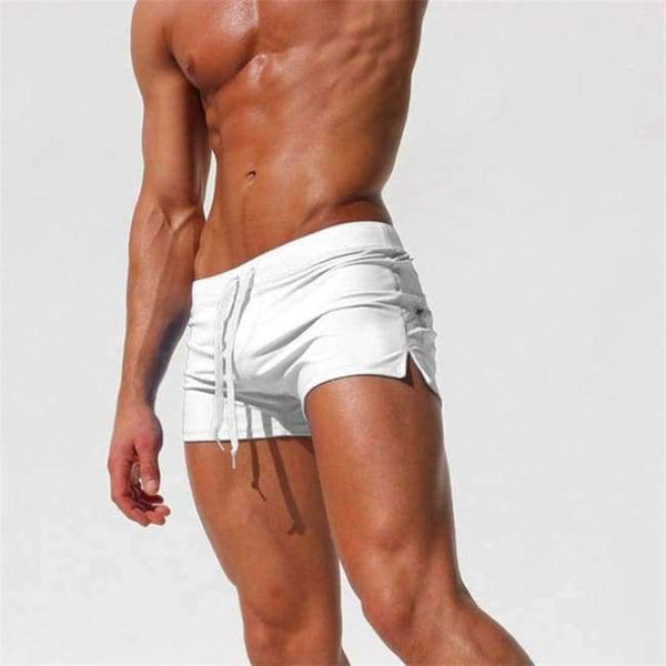 Planet Gates White shorts / S Summer Swimwear Men Swimsuit Maillot De Bain Boy Swim Suits Boxer Shorts Swim Trunks Swimming Surf Banadores mayo sungas