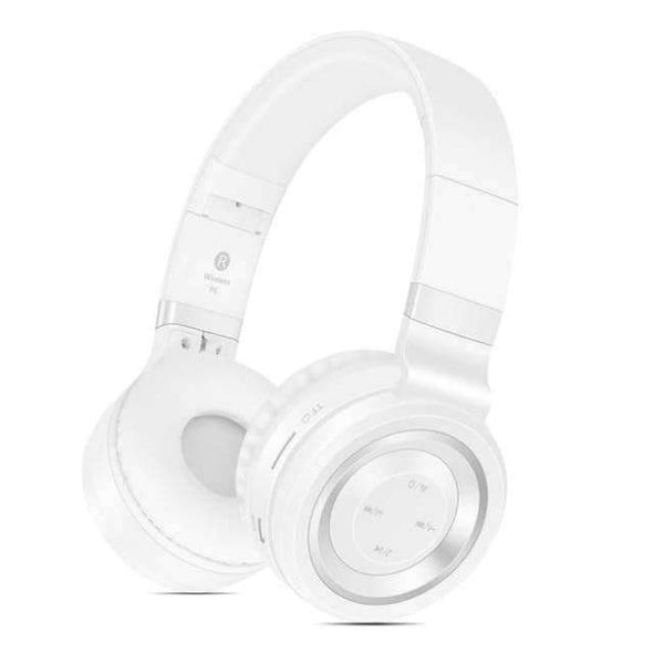 Planet Gates WHITE SILVER / China Wireless Headphones Bluetooth Headphone With Mic Support TF Card FM Radio Bass Headset For iPhone Xiaomi PC MP3