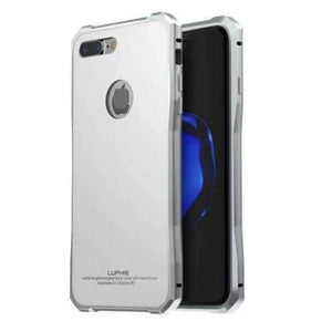 Planet Gates white silver / for iphone 7 iPhone 7 Case  Luxury Aluminum Metal Frame + Tempered Backplane Back Cover For iPhone 7plus Phone Case JS0021
