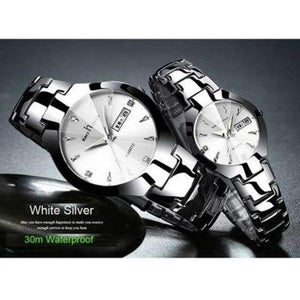 Planet Gates Бял сребърен чифт KEEP IN TOUCH Марка Луксозни Lover Часовници Кварцов Календар Рокля Дамски Мъжки Часовник Двойки Ръчен Часовник Relojes Hombre 2017 С Кутия