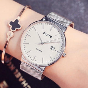 Planet Gates white silver Women Watch Minimalism Simple Stylish Luxury Casual lady Watches Waterproof Dress Wristwatch for Female