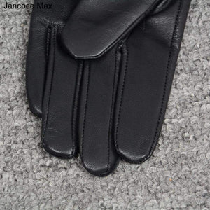 Planet Gates White / Size M Jancoco Max* 10 Colours 2018 Genuine Leather Glove New Arrival Real Sheepskin & Fox Fur Gloves Women's Fashion Style S7200