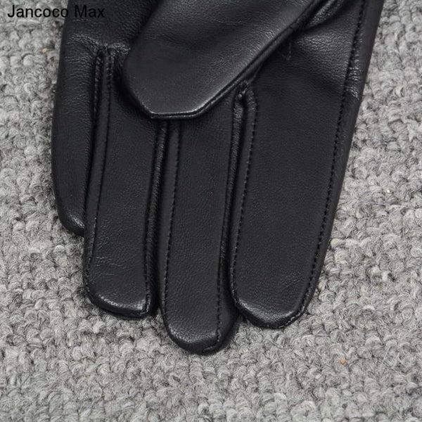 Planet Gates White / Size M Jancoco Max* 10 Colours 2018 Genuine Leather Glove New Arrival Real Sheepskin & Fox Fur Gloves Women's Fashion Style S7200