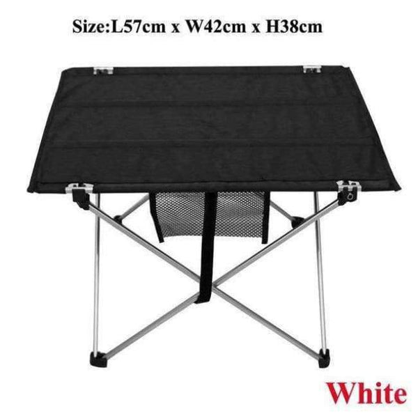 Planet Gates White small Camping Table Camping Aluminium Alloy Picnic Table Waterproof Ultra-light Durable Folding Table Desk For Picnic& Camping