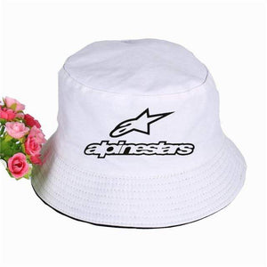 Planet Gates White Star Printed Bucket Hats Summer pop  Women Men fisherman hat Outdoor sunshade cap fishing hat