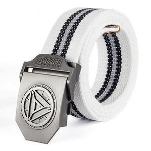 Planet Gates White Stripe Man Buckle High Quality Designer Brand Belt For Men Casual Style Tactical Belt For Jeans 120cm