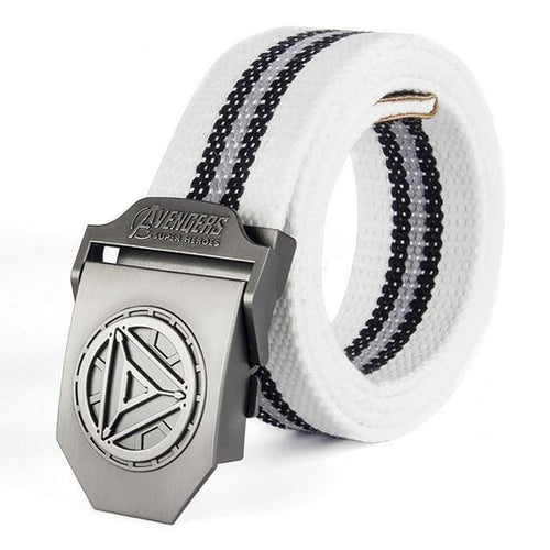 Planet Gates White Stripe Man Buckle High Quality Designer Brand Belt For Men Casual Style Tactical Belt For Jeans 120cm