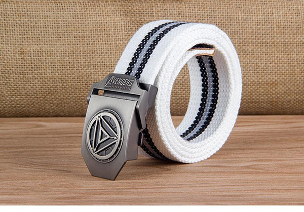 Planet Gates White Stripe Man Buckle High Quality Designer Brand Belt For Men Casual Style Tactical Belt For Jeans 120cm
