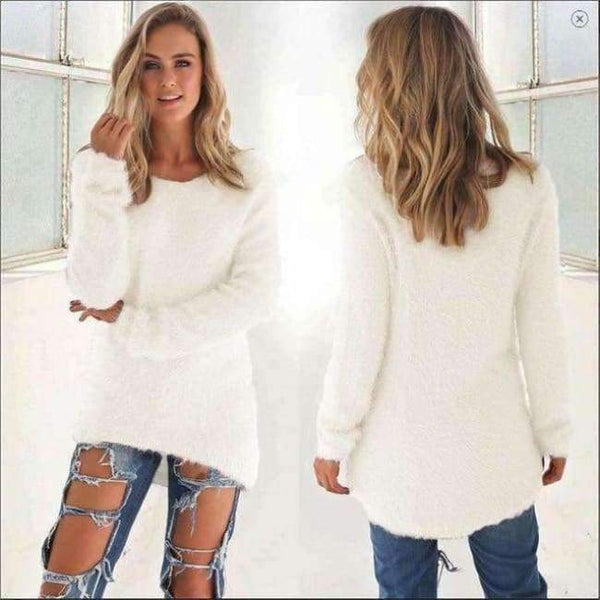 Planet Gates white Sweater / S Autumn Knitted Sweater Women Winter Sweaters Female 2018 Long Sleeve O Neck Loose Casual Pullovers Plus Size 3XL DDR87