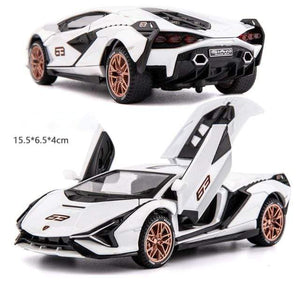 Planet Gates white The Flash 1:32 Lamborghinis Sian FKP37 Car Alloy Sports Car Model Diecast Sound Super Racing Lifting Tail Hot Car Wheel For Children Gifts