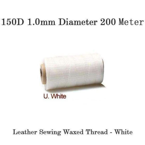 Planet Gates White thread DIY Leather Sewing Tool Leather Hand Sewing Machine Waxed Thread for Leather Craft Edge Stitching Belt Strips Shoemaker Tools