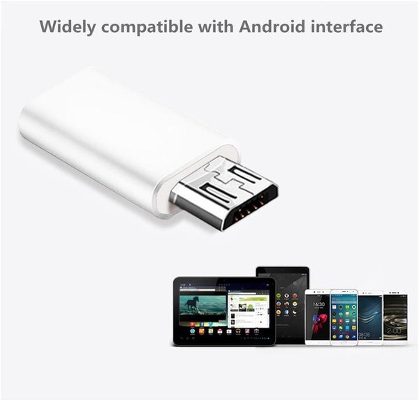 Planet Gates White Type c  to Micro USB Android Phone Cable Adapter Charger Converter for Xiaomi Mi6 Mi5 Huawei P9 P10 letv Type-c Cable