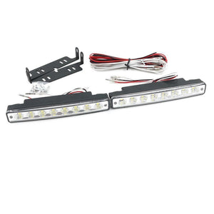 Planet Gates White Universal 2 PCS 12V Car 8 LED DRL Driving Daytime Running Day LED Light Head Lamp Super +turns Off Light Features