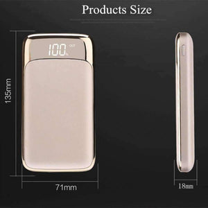 Planet Gates White Universal Portable Dual 20000mAh for Mobile External Charger 18650 Bank Power Phones Tablets Phone Powerbank Battery