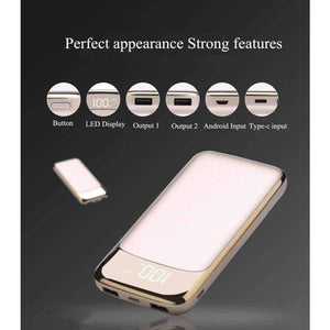 Planet Gates White Universal Portable Dual 20000mAh for Mobile External Charger 18650 Bank Power Phones Tablets Phone Powerbank Battery