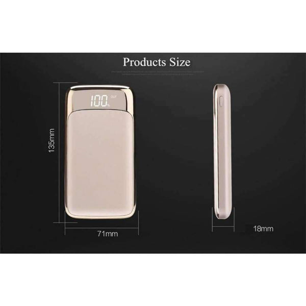 Planet Gates White Universal Portable Dual 20000mAh for Mobile External Charger 18650 Bank Power Phones Tablets Phone Powerbank Battery
