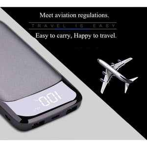 Planet Gates White Universal Portable Dual 20000mAh for Mobile External Charger 18650 Bank Power Phones Tablets Phone Powerbank Battery
