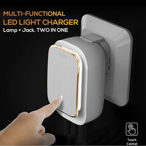 TOPK 3-Port Mobile Phone Charger 5V 3.4A(Max) Travel USB Charger for iPhone Xs Max 8 Samusung Phone Charger LED Lamp US EU AU UK - Planet Gates
