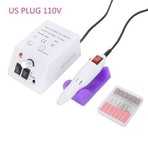 Planet Gates White US PLUG Electric Manicure Drills Accessories Pedicure Tools Files Nail Tools Polisher Grinding Glazing Machine AC 110 - 240V