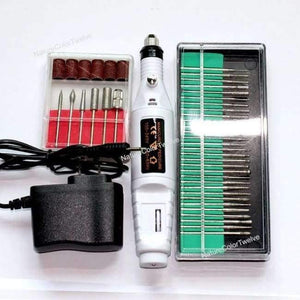 Planet Gates White - US Plug Nail Power Drill Set 36bits Electric Drill Toolkit Manicure Pedicure Tools Gel Polish Remover Drill Electric Nail Files Kit