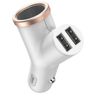 Planet Gates White USB Car Charger For iPhone Samsung Xiaomi mi 3.4A Fast Charging Car Phone Charger Adapter Cell Mobile Phone Charger