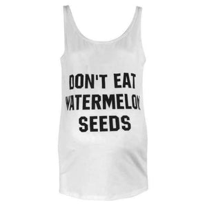 Planet Gates White Vest 03 / L Grey White Maternity Vest Clothes Letter Printed Pregnancy Sleeveless Tank Tops Blouse Summer Women  Pregnant Tee