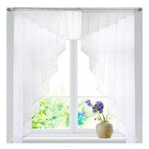 Planet Gates White / W100 X L100CM 11 colors Fashion Pleated Roman Curtain Design Stitching Colors Tulle Balcony Kitchen Window Curtain Blind 1pc