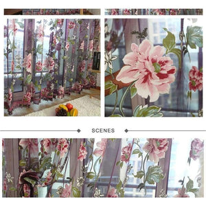 Planet Gates White / W100cm x H120cm / Rings Fabric Sheer Tulle Curtains For Living Room Children Bedroom Kitchen Door Curtains For Window Black Cortinas D