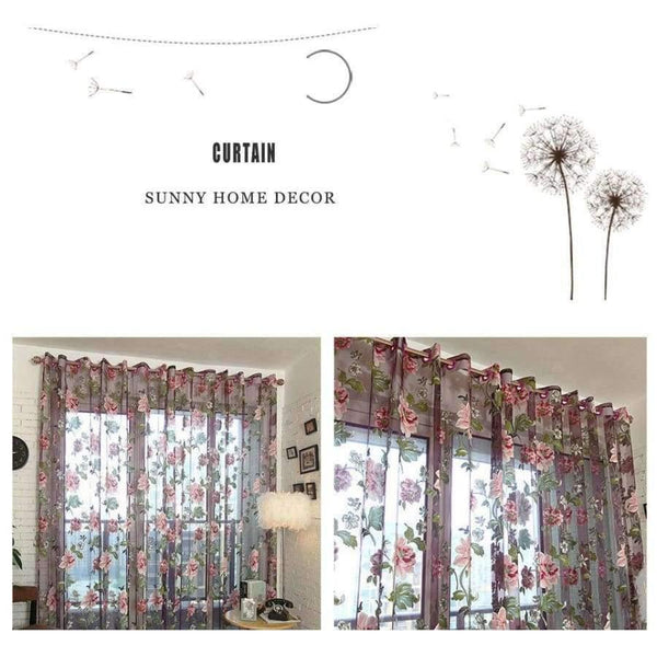 Planet Gates White / W100cm x H120cm / Rings Fabric Sheer Tulle Curtains For Living Room Children Bedroom Kitchen Door Curtains For Window Black Cortinas D